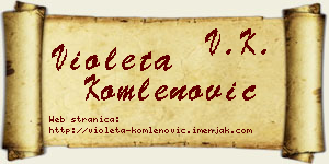 Violeta Komlenović vizit kartica